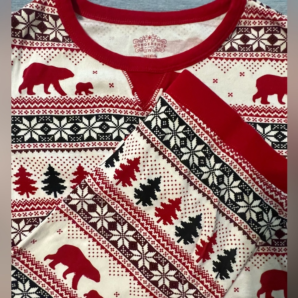 2/$10 Unisex Wondershop Kids Size 12 Soft 100% Cotton Sleepwear Set Top & Bottom